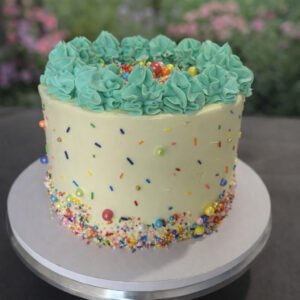 8” heart cake