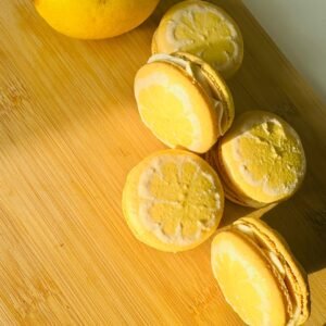 Lemon with lemon curd and vanilla ganache